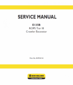 New Holland E135B ROPS Tier 3 Excavator Service Manual
