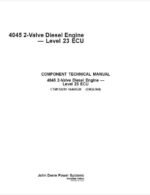 John Deere 4045 2-Valve Diesel Engine Level 23 ECU Component Technical Manual