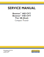 New Holland Boomer 46D CVT, 54D CVT Tractor Service Manual