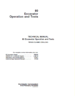 John Deere 80 Excavator Repair Service Manual