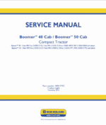 New Holland Boomer 40 CAB, ROPS and 50 CAB, ROPS Tractor Service Manual