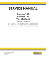 New Holland Boomer 35 and Boomer 40 Tractor Service Manual
