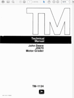 John Deere 670 Motor Grader Repair Technical Manual