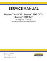 New Holland Boomer 3040 CVT, 3045 CVT and 3050 CVT Tractor Manual