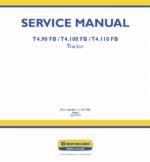 New Holland T4.90 FB, T4.100 FB, T4.110 FB Tractor Service Manual