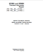 John Deere 953MH, 959MH Tracked Harvester Repair Manual SN