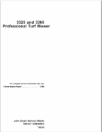 John Deere 3325, 3365 Mower Repair Technical Manual