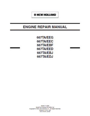 667TA EEG, 667TA EEC, 667TA EBF, 667TA EED, 667TA EBJ, 667TA EDJ Engine Manual