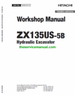 Hitachi ZX135US-5B Excavator Service Repair Manual