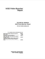 John Deere 643D Feller Buncher Service Manual