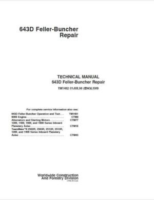 John Deere 643D Feller Buncher Service Manual