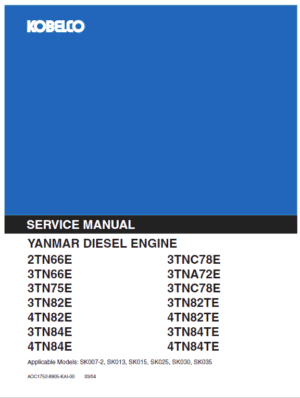 Yanmar 2TN 3TN 4TN Engine Workshop Service Manual