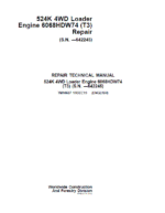 John Deere 524K 4WD Loader Engine 6068HDW74 T3 Technical Manual