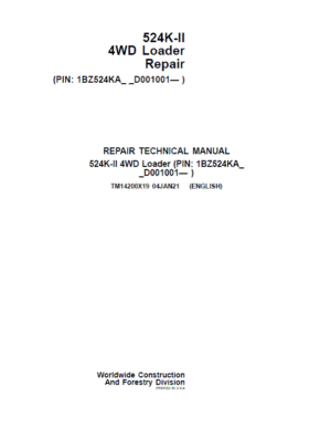 John Deere 524K-II 4WD Loader Technical Manual