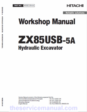 Hitachi ZX85USB-5A Excavator Service Repair Manual