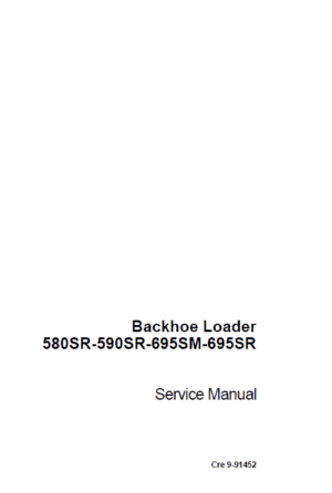 Case 580sr 695sr Backhoe Service Manual