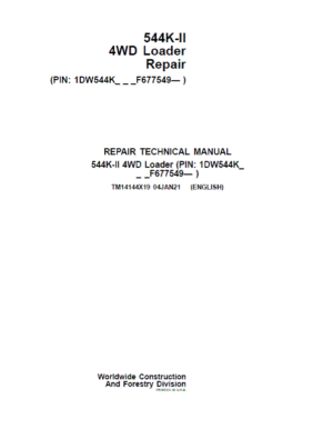 John Deere 544K-II 4WD Loader Service Manual
