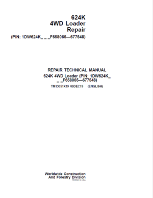 John Deere 624K 4WD Loader Technical Manual S