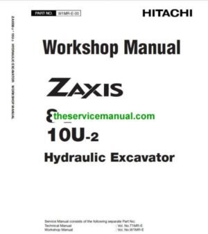 Hitachi Zaxis ZX8-2, ZX10U-2 Mini Excavator Repair Service Manual