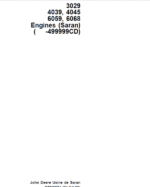 John Deere 3029, 4039, 4045, 6059, 6068 Engines Saran Repair Manual