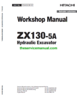 Hitachi ZX130-5A Excavator Service Repair Manual