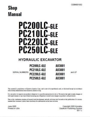 Komatsu Pc200Lc-6Le Pc210Lc-6Le Service Repair Manual