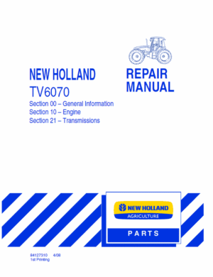 New Holland Tv6070 Tractor Service Manual