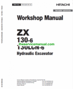 Hitachi ZX130-6 and ZX130LCN-6 Excavator Service Repair Manual