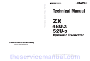 Hitachi ZX48U-3, ZX52U-3 Excavator Technical Repair Manual