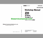 Hitachi ZH210-6 and ZH210LC-6 Excavator Service Repair Manual