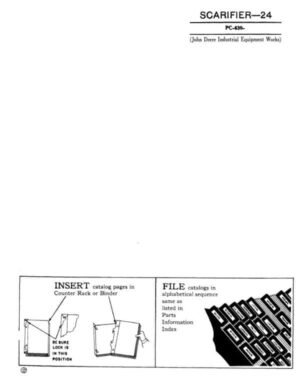 John Deere 24 Scarifier Attachments Parts Catalog Manual