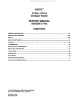 AGCO ST34A, ST41A Tractor Service Manual