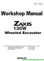Hitachi ZAXIS ZX130W Wheeled Excavator Service Repair Manual