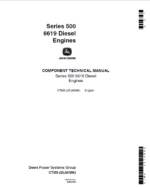 John Deere Series 500, 6619 Diesel Engines Service Repair Manual