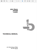 John Deere 544B Loader Repair Technical Manual