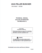 John Deere 853G Feller Buncher Technical Manual