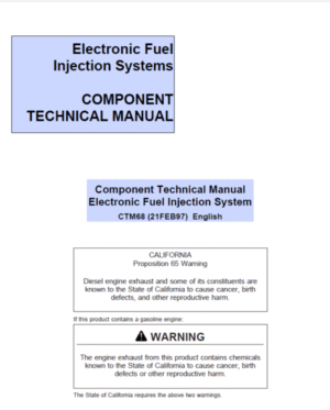 John Deere Electronic Fuel Injection Systems Repair Service Manual