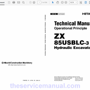 Hitachi ZX85USBLC-3 Excavator Service Repair Manual - Image 2