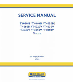 New Holland T4060N, T4060V Tractor Service Manual