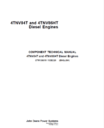 John Deere 4TNV84T and 4TNV86HT Diesel Engines Repair Manual