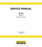 New Holland D180C Tier 4 Crawler Dozer Service Manual
