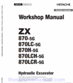 Hitachi ZX870-5G Excavator Service Repair Manual