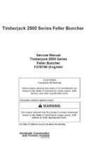Timberjack 2515, 2518, 2520 Feller Buncher Service Repair Manual