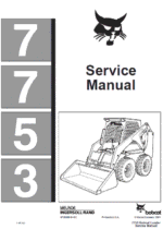 Bobcat 7753 Skid-Steer Loader Service Manual