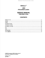Willmar 4560 Wrangler Loader Service Manual