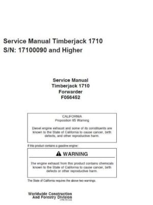 Timberjack 1710 Forwarder Service Repair Manual