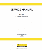 New Holland E175C Crawler Excavator Service Manual