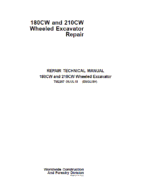 John Deere 180CW, 210CW Wheeled Excavator Repair Service Manual