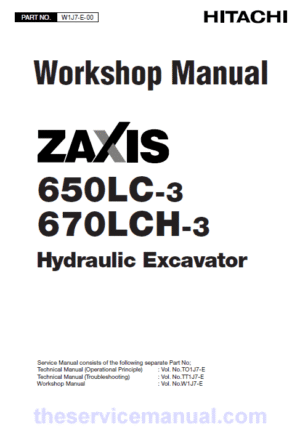 Hitachi ZX650LC-3 and ZX670LCH-3 Excavator Service Repair Manual