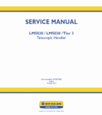 New Holland LM5020, LM5030 Tier 3 Telescopic Handler Service Manual